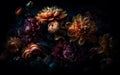 3D-rendered flowers in vintage style, Generative AI