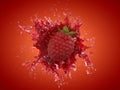 A raspberry splash