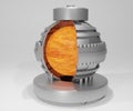 3d rendered fusion power reactor to create artificial sun Royalty Free Stock Photo