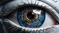 3D rendered futuristic high tech prothesis on an isolated background - Generative AI