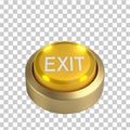 3D Golden Exit Button
