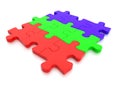 3D rendered graphic of a Jigsaw Puzzle