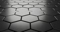 3D Rendered Hexagonal Grid Pattern in Dark Metallic Finish image photo Royalty Free Stock Photo