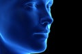 An abstrac blue female face Royalty Free Stock Photo