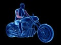 a bikers muscles Royalty Free Stock Photo
