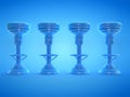 Blue bar stools