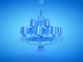A blue chandelier