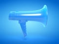 A blue megaphone