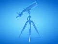 A blue telescope Royalty Free Stock Photo