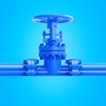A blue valve Royalty Free Stock Photo