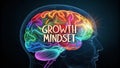 3d rendered illustration of a brain, growth mindset: embracing challenges Royalty Free Stock Photo