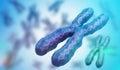 3D rendered illustration of chromosomes. Genetics concept Royalty Free Stock Photo