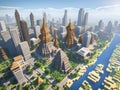 3d rendered illustration of the city of bangkok with the beautiful landscape, Ai Generated