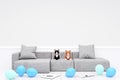 3d rendered illustration of a cozy living room. Royalty Free Stock Photo