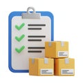 Delivery Checklist and Packages Illustration Royalty Free Stock Photo