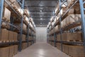 3D rendered illustration of interior of distribution warehouse