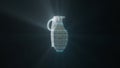 3d rendered illustration of the mk2 grenade Hologram Royalty Free Stock Photo