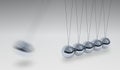 3D rendered illustration of Newtons cradle - balancing balls Royalty Free Stock Photo