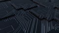 3d rendered illustration of Printed Circuit Board Electronics PCB