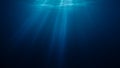 3D rendered illustration of sun light rays under water Royalty Free Stock Photo