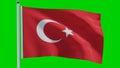 3d rendered illustration Turkish flag move