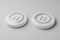 A 3D-rendered illustration of two glossy power buttons with the universal power symbol, conveying functionality and modernity