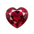 3d rendered heart-shaped ruby gemstone Royalty Free Stock Photo