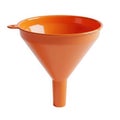 3d rendered orange plastic funnel Royalty Free Stock Photo
