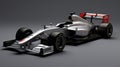 2008 F1 Car On Gray Background With Driver Inside