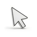 White computer mouse cursor arrow icon on a white background pointer Royalty Free Stock Photo