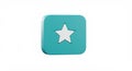 Teal Star Button Royalty Free Stock Photo