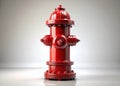 3D Rendered Isolated Red Fire Hydrant A Detailed Visual for Public Safety and Urban Infrastructure Planning Royalty Free Stock Photo