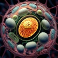 3D rendered living cell Royalty Free Stock Photo