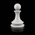 Isolate Chess Pawn on a Seamless and Slight Reflective Surface