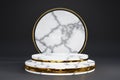 3d rendered. marble pedestal for display, pedestal or platform, Blank product stand