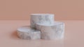 3d rendered marble podium background