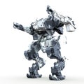 3d rendered mech isolated background