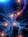 An active human nerve cell Royalty Free Stock Photo