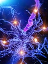 An active human nerve cell Royalty Free Stock Photo