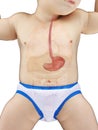 a babys stomach Royalty Free Stock Photo