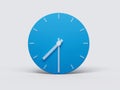 3D rendered minimal clock showing time 7:30 on a light background