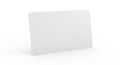 A 3D rendered minimalist white rectangular block with smooth glossy surface and rounded corners standing upright on plain Royalty Free Stock Photo
