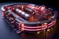 3d-rendered model of a particle accelerator Royalty Free Stock Photo