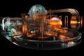 3d-rendered model of a particle accelerator Royalty Free Stock Photo