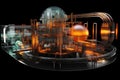 3d-rendered model of a particle accelerator Royalty Free Stock Photo