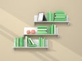 3d rendered modern bookshelf