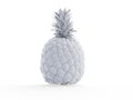 An abstract white pineapple