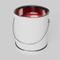 Isolate Open Paint Can on a Seamless and Slight Reflective Surface Royalty Free Stock Photo