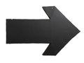 3D Rendered Paper Arrow Icon, a Black Directional Pointer and Indicator Symbol for Web Design and Infographics Royalty Free Stock Photo
