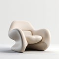 Whimsical Wavy Line Lounge Chair: A Playful Blend Of Zbrush Style And Postminimalism